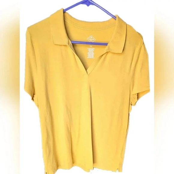 St. John's Bay, Size PXL, Yellow Polo Tee - Picture 3 of 5